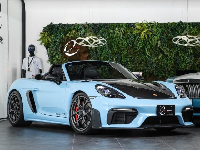 2024 Porsche 718 Spyder 718 Spyder RS OP507 Rare PTS Body Color Gulf Blue Weissach Package PPF