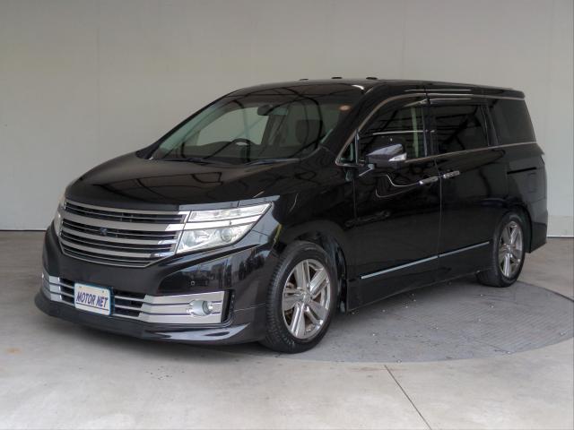 2012 Nissan Elgrand Rider Black Line Black Leather Power Seat