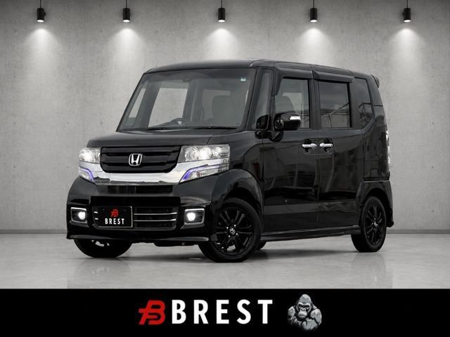 2016 Honda N-BOX CUSTOM G SS Package Black Style Genuine Navi / Bluetooth / CarPlay / Both Electric Sliders / ETC