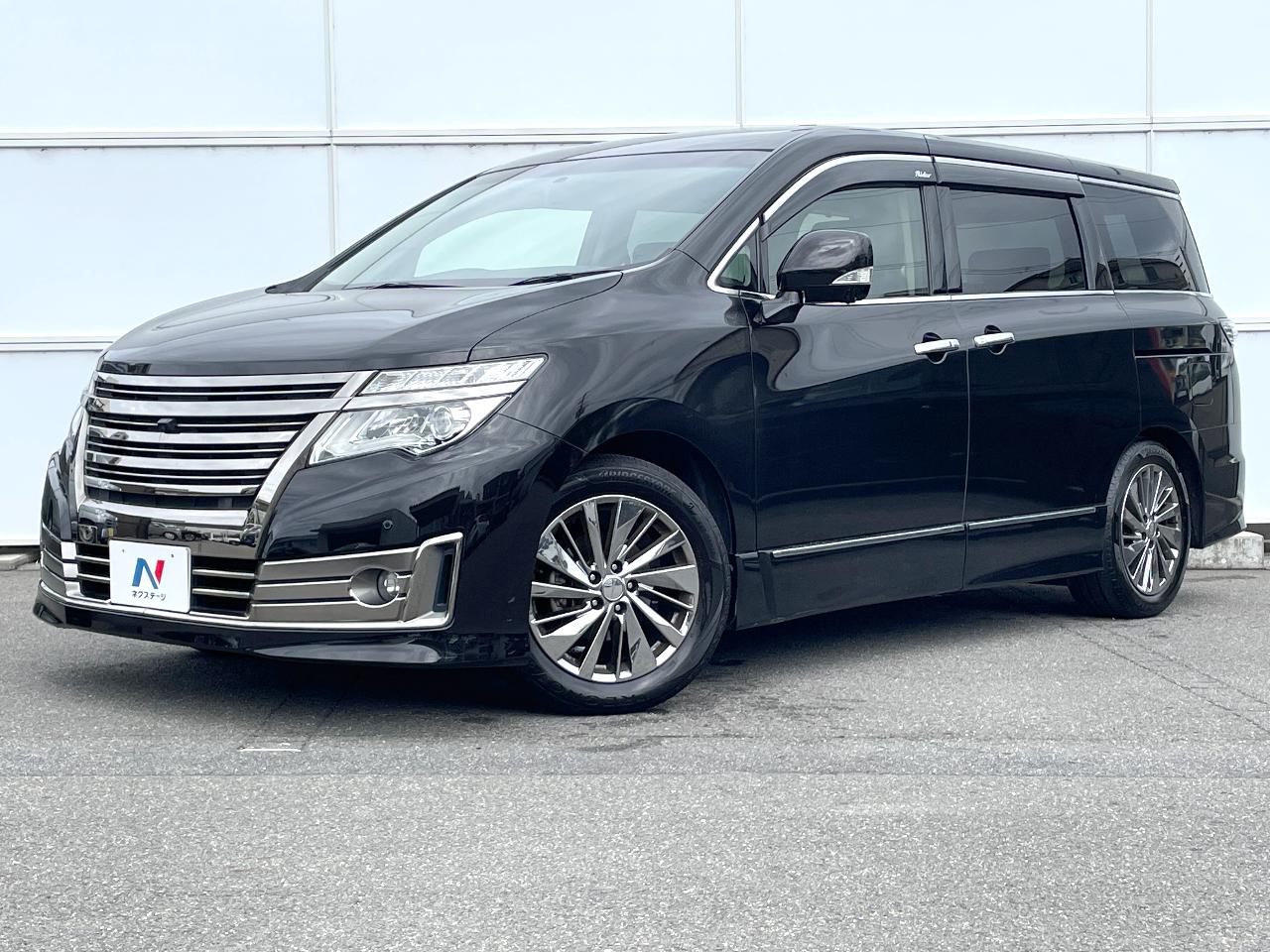 2015 Nissan Elgrand Rider Black Line Black Leather Seats