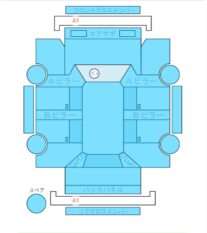 Body condition diagram (damage marks, Japanese labels)