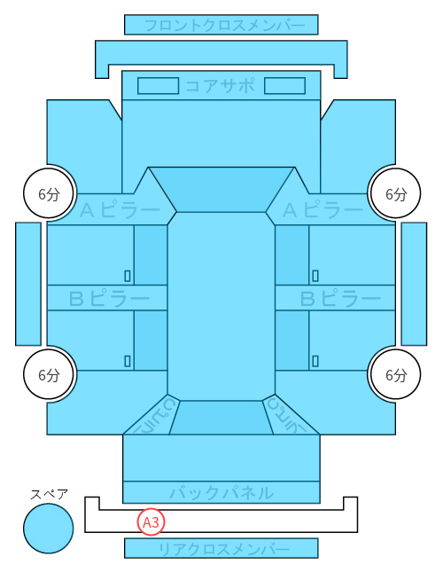 Body condition diagram (damage marks, Japanese labels)