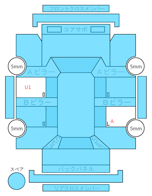 Body condition diagram (damage marks, Japanese labels)