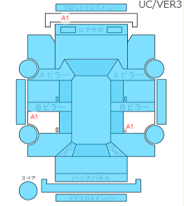 Body condition diagram (damage marks, Japanese labels)
