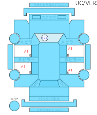Body condition diagram (damage marks, Japanese labels)