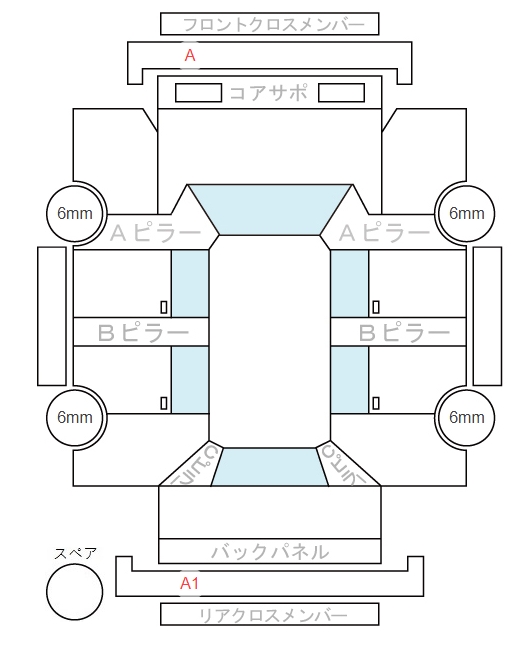Body condition diagram (damage marks, Japanese labels)