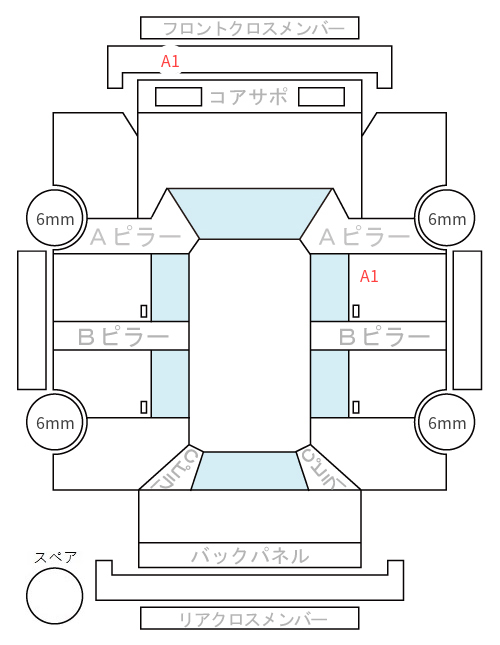 Body condition diagram (damage marks, Japanese labels)