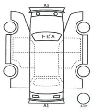 Body condition diagram (damage marks, Japanese labels)