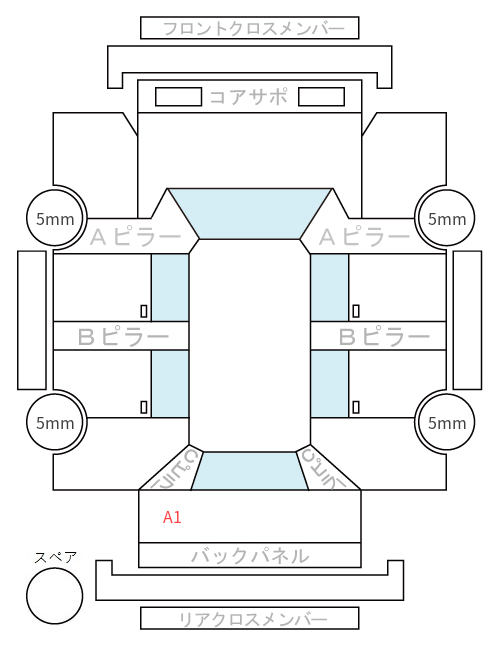 Body condition diagram (damage marks, Japanese labels)