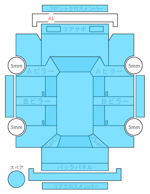 Body condition diagram (damage marks, Japanese labels)