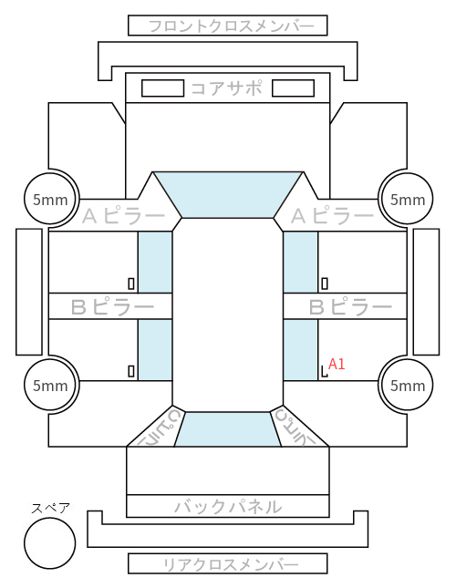 Body condition diagram (damage marks, Japanese labels)
