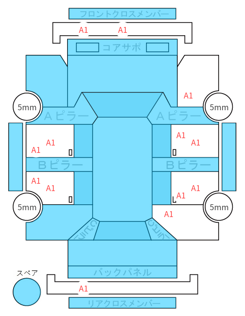 Body condition diagram (damage marks, Japanese labels)