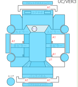 Body condition diagram (damage marks, Japanese labels)