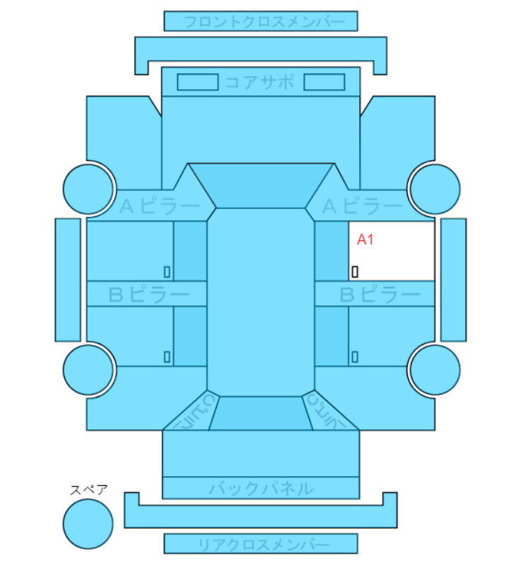 Body condition diagram (damage marks, Japanese labels)