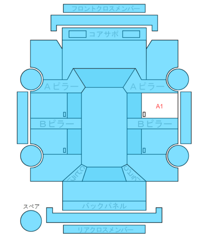 Body condition diagram (damage marks, Japanese labels)