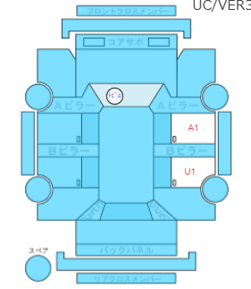 Body condition diagram (damage marks, Japanese labels)