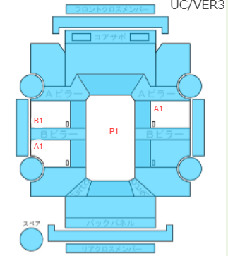 Body condition diagram (damage marks, Japanese labels)