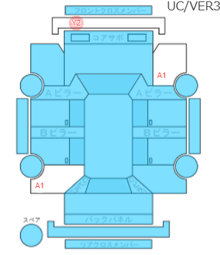 Body condition diagram (damage marks, Japanese labels)