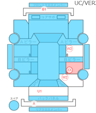 Body condition diagram (damage marks, Japanese labels)
