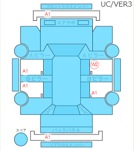 Body condition diagram (damage marks, Japanese labels)