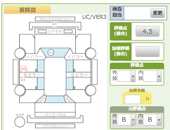 Body condition diagram (damage marks, Japanese labels)