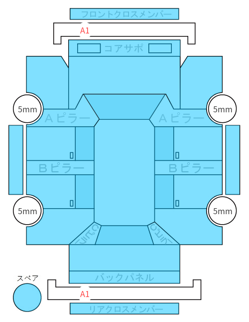 Body condition diagram (damage marks, Japanese labels)