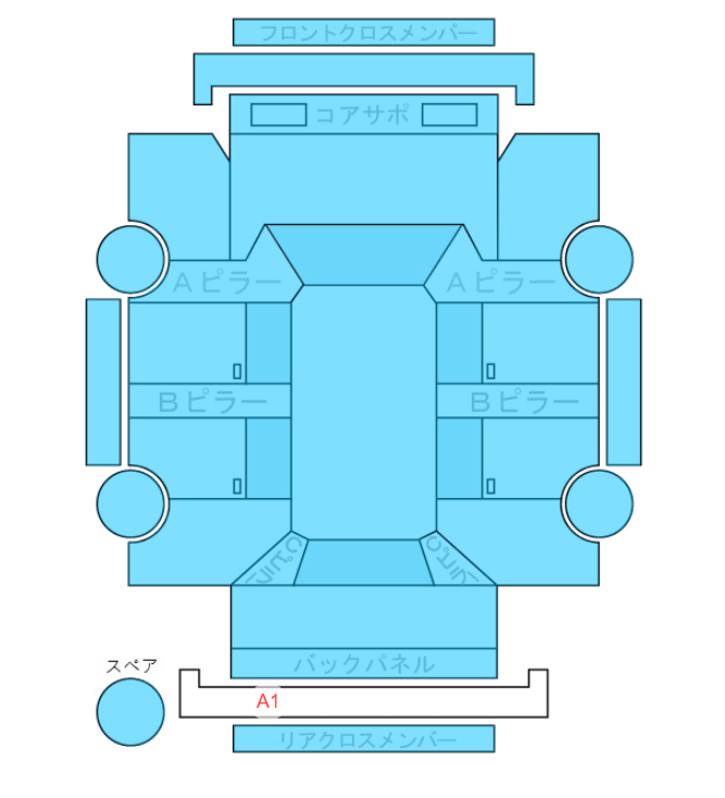 Body condition diagram (damage marks, Japanese labels)