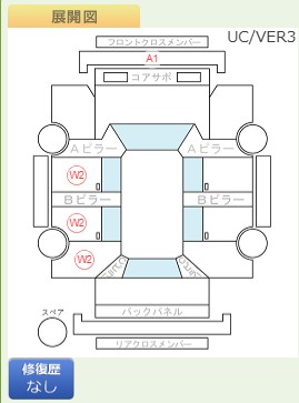 Body condition diagram (damage marks, Japanese labels)