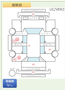 Body condition diagram (damage marks, Japanese labels)