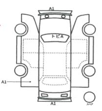 Body condition diagram (damage marks, Japanese labels)