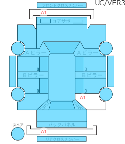 Body condition diagram (damage marks, Japanese labels)