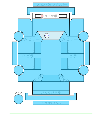 Body condition diagram (damage marks, Japanese labels)