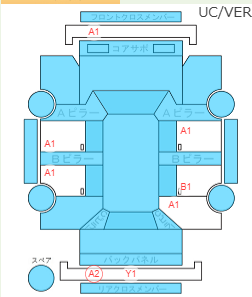 Body condition diagram (damage marks, Japanese labels)
