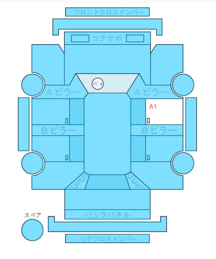 Body condition diagram (damage marks, Japanese labels)