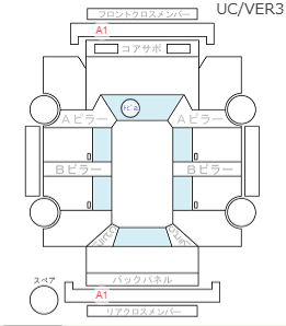 Body condition diagram (damage marks, Japanese labels)