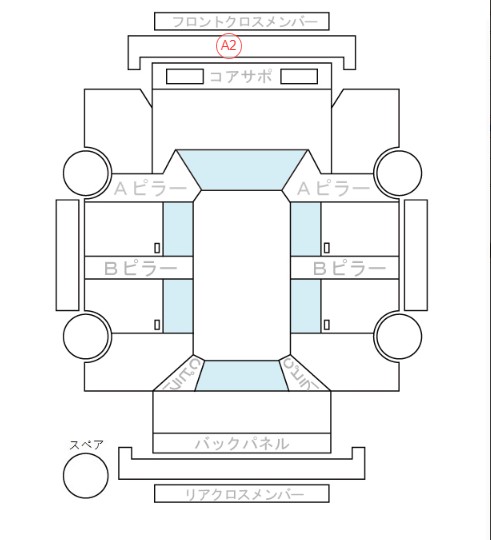 Body condition diagram (damage marks, Japanese labels)