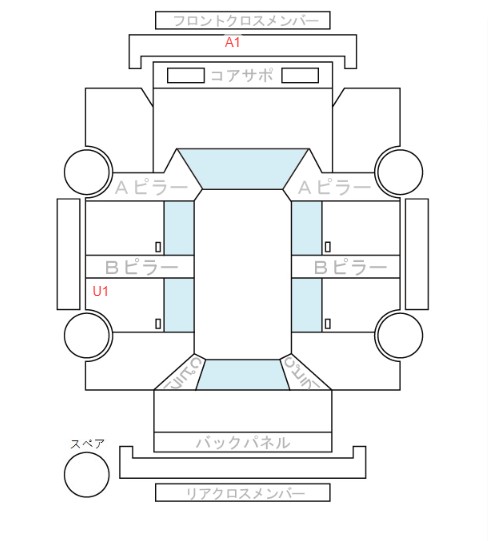 Body condition diagram (damage marks, Japanese labels)