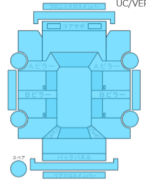 Body condition diagram (damage marks, Japanese labels)