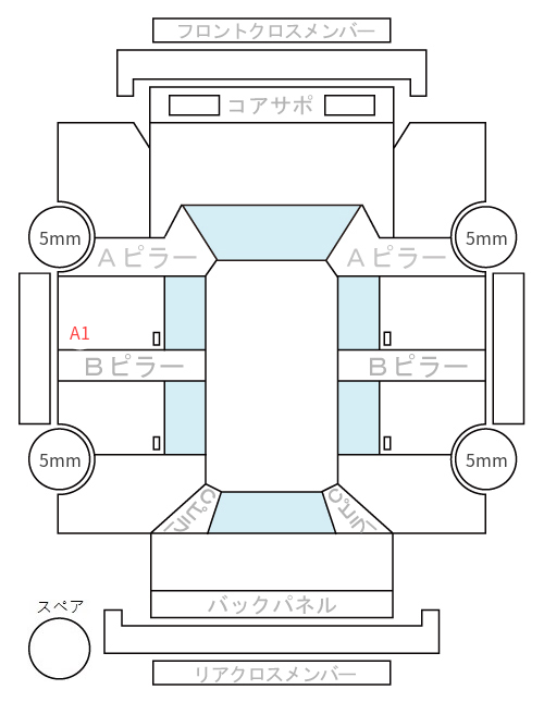 Body condition diagram (damage marks, Japanese labels)