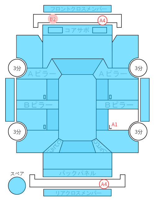 Body condition diagram (damage marks, Japanese labels)