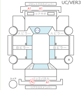 Body condition diagram (damage marks, Japanese labels)