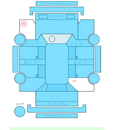 Body condition diagram (damage marks, Japanese labels)