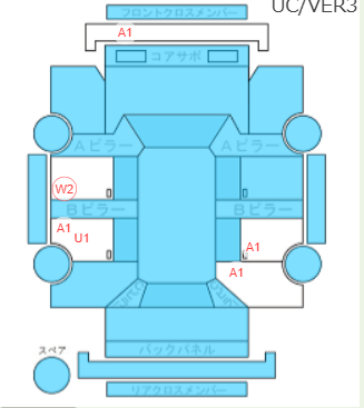 Body condition diagram (damage marks, Japanese labels)