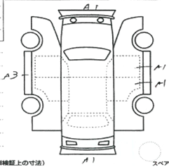 Body condition diagram (damage marks, Japanese labels)