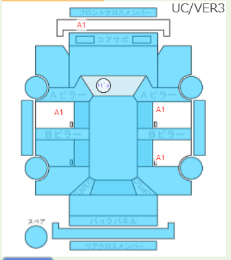 Body condition diagram (damage marks, Japanese labels)