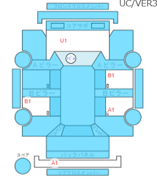 Body condition diagram (damage marks, Japanese labels)