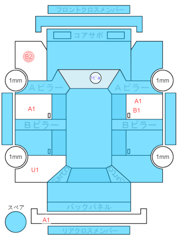 Body condition diagram (damage marks, Japanese labels)