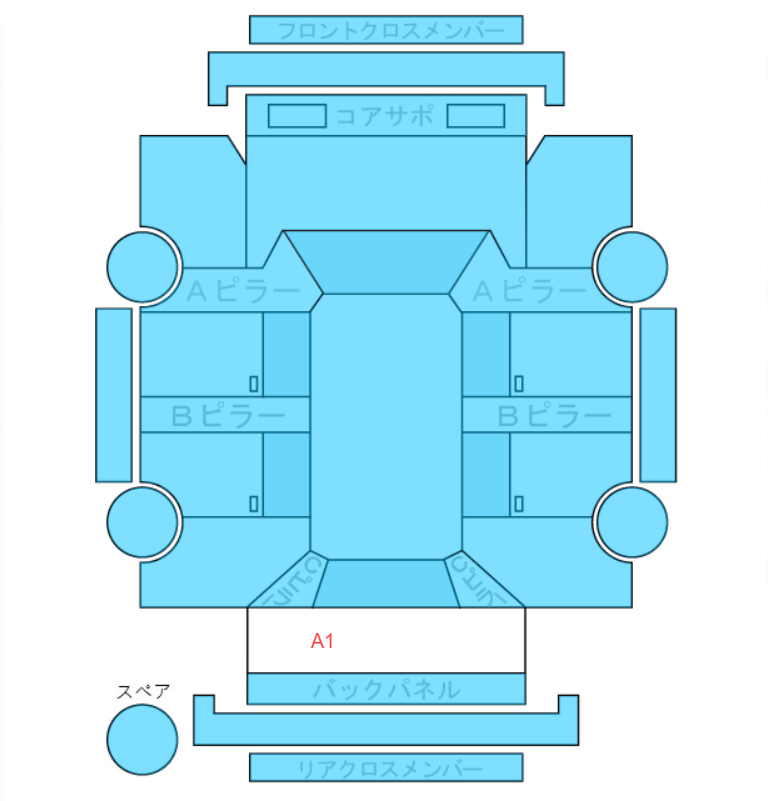 Body condition diagram (damage marks, Japanese labels)
