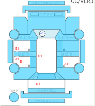 Body condition diagram (damage marks, Japanese labels)
