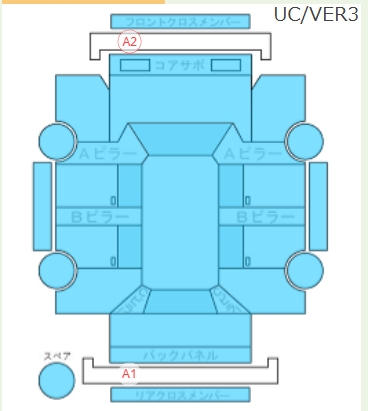 Body condition diagram (damage marks, Japanese labels)